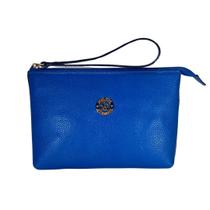 Bolsa de mão em couro brizza- azul