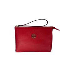 Bolsa de mão em couro brizza- coral