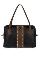 Bolsa de mão em couro liso Safira -