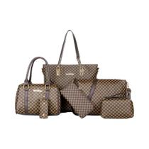 Bolsa De Mão Estampada De Grande Capacidade KISMIS 6PCS, Bolsa Tote Para Mães, Bolsa De Ombro E