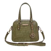 Bolsa De Mão Fellipe Krein Aw22 Croco - Verde