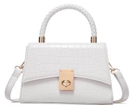 Bolsa de mão feminina clássica pequena JHVYF branca Bolsa de mão feminina clássica pequena JHVYF branca