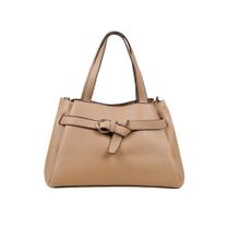 Bolsa de Mão Feminina com Alça Longa Buckle Premium Bege