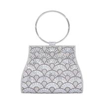 Bolsa De Mão Feminina Com Strass E Diamantes Para Noite, Casamento E Festas - Clutch De Noiva