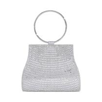 Bolsa De Mão Feminina Com Strass E Diamantes Para Noite, Casamento E Festas - Clutch De Noiva