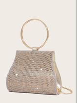 Bolsa De Mão Feminina Com Strass E Diamantes Para Noite, Festa De Casamento, Clutch De Noiva