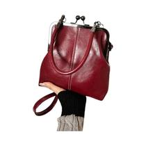 Bolsa De Mão Feminina Em Couro PU Marrom Estilo Vintage, Bolsa De Designer Versátil, Bolsa