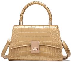Bolsa de mão feminina JHVYF clássica pequena dourada Bolsa de mão feminina JHVYF clássica pequena dourada
