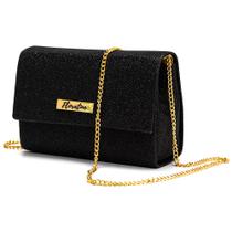 Bolsa de Mão Festa Balada Casamento Casual Clutch Brilho Alça Corrente