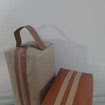 Bolsa de mão masculina begie