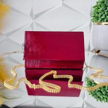 Bolsa de mão para festa e casamento com alça em corrente com brilho moderna para balada estilo carteira feminina linda