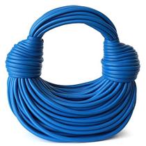 Bolsa de mão Pearlzone Hand Bread feminina de couro azul