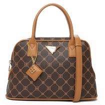 Bolsa De Mão Rafitthy Estampa Logomania Média Com Detalhes Dark Cacau/ Caramelo Bolsa De Mão Rafitthy Estampa Logomania Média Com Detalhes Dark Cacau/ Caramelo