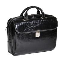 Bolsa de mão Siamod SETTEMBRE para laptop de couro 39 cm preta Bolsa de mão Siamod SETTEMBRE para laptop de couro 39 cm preta