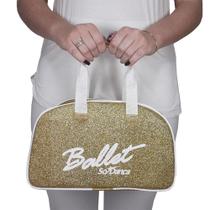 Bolsa de Mão Só Dança BG-762 Com Gliter Dourado Feminina Bolsa de Mão Só Dança BG-762 Com Gliter Dourado Feminina