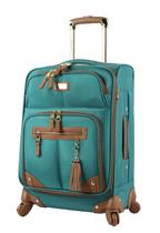 Bolsa de mão Steve Madden Harlo Teal Blue de 20 polegadas com girador