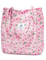 Bolsa de mão TOPASION Bolsa de veludo rosa floral 34x32x11cm