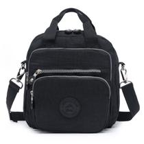 Bolsa De Mão Ultra Resistente Design Liso De Poliéster Crinkle Preta Bolsa De Mão Ultra Resistente Design Liso De Poliéster Crinkle Preta