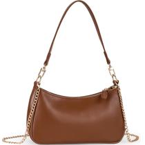 Bolsa de mão WantGor Clutch Tote Bolsa de ombro de material vegano marrom Bolsa de mão WantGor Clutch Tote Bolsa de ombro de material vegano marrom