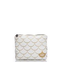 Bolsa de maquiagem ALOHA Collection Mermaid Small White Gold