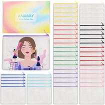 Bolsa de maquiagem AMADAILY Bulk 50 unidades de sublimação de algodão DIY 20x14,5 cm