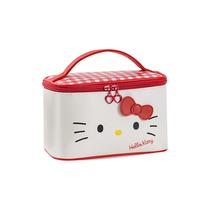 Bolsa de maquiagem AmbeAlla Bolsa de cosméticos impermeável Hello Kitty Red