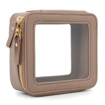 Bolsa de maquiagem Aveniee Mini Clear Travel Toiletry Bag Taupe