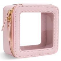 Bolsa de maquiagem Aveniee Small Clear Impermeável Rosa para Mulheres