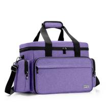 Bolsa de maquiagem BAFASO Grande com 2 bolsas removíveis de nylon roxo Bolsa de maquiagem BAFASO Grande com 2 bolsas removíveis de nylon roxo