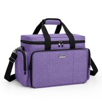 Bolsa de maquiagem BAFASO Large Cosmetic com divisórias removíveis roxa