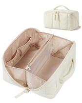 Bolsa de maquiagem BAGSMART Travel resistente à água para mulheres bege