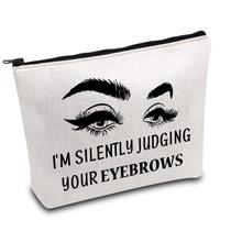 Bolsa de maquiagem BDPWSS Estetician I'm Silently Judging Eyebrows Bolsa de maquiagem BDPWSS Estetician I'm Silently Judging Eyebrows
