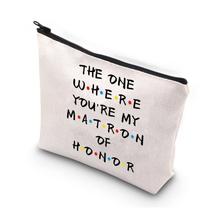 Bolsa de maquiagem BDPWSS Matron Of Honor THE ONE WHERE YOU'RE MY Bolsa de maquiagem BDPWSS Matron Of Honor THE ONE WHERE YOU'RE MY