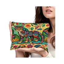 Bolsa De Maquiagem Boêmia Com Estampa De Jaguar, Estojo Étnico Com Zíper Para Joias E Cosméticos, Bolsa De Maquiagem Boêmia Com Estampa De Jaguar, Estojo Étnico Com Zíper Para Joias E Cosméticos,