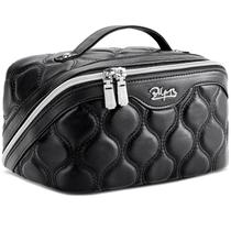 Bolsa de maquiagem BOYATU Puffy, conjunto de 3 impermeáveis para viagem, preta