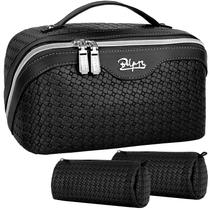 Bolsa de maquiagem BOYATU Travel Cosmetic Organizer, conjunto de 3 pretas