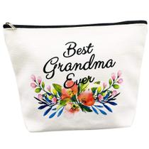Bolsa de maquiagem Charmoly Best Grandma Ever 100% algodão