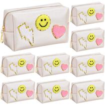 Bolsa de maquiagem Chunful Preppy Chenille Letters Patch, 9 unidades