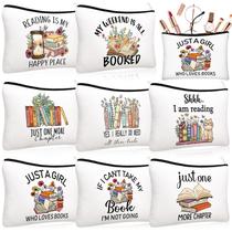 Bolsa de maquiagem Cosblank Book Club Gifts para mulheres, conjunto de 8 peças Bolsa de maquiagem Cosblank Book Club Gifts para mulheres, conjunto de 8 peças