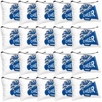 Bolsa de maquiagem Cosblank Cheer Teams Canvas 20 peças azul Bolsa de maquiagem Cosblank Cheer Teams Canvas 20 peças azul