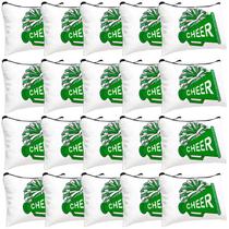 Bolsa de maquiagem Cosblank Cheer Teams Canvas, 20 unidades, verde