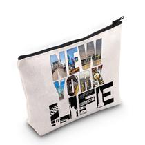Bolsa de maquiagem cosmética WZMPA New York Life para mulheres e meninas