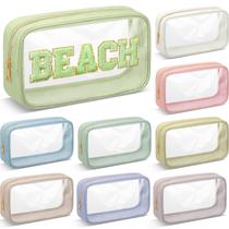 Bolsa de maquiagem Cunno Preppy Clear PVC Nylon 24 x 13 x 7 cm 9 unidades