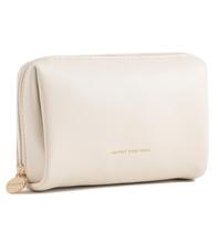 Bolsa de maquiagem de viagem Aveniee Small Vegan Leather Beige