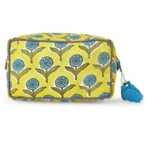 Bolsa de maquiagem de viagem Huar, grande capacidade, resistência à água, azul