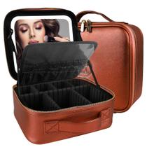 Bolsa de maquiagem de viagem MOMIRA Cosmetic Organizer com espelho iluminado