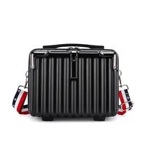 Bolsa de maquiagem Duleylv Mini Suitcase Hard Shell Travel Black Bolsa de maquiagem Duleylv Mini Suitcase Hard Shell Travel Black