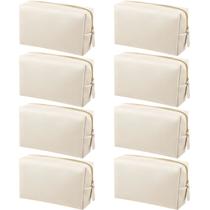 Bolsa de maquiagem Dunzy PU Leather Cosmetic Bolsa impermeável
