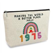 Bolsa de maquiagem e decorações de aniversário de 50 anos para mulheres