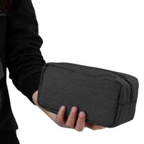 Bolsa de maquiagem E-Tree Medium Travel Purse Cosmetic Black Canvas Bolsa de maquiagem E-Tree Medium Travel Purse Cosmetic Black Canvas